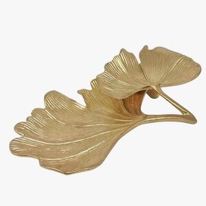 Metal Jewelry Dish Small Leaf Shaped Ring Holder Jewelry Organizer Trinket Dish